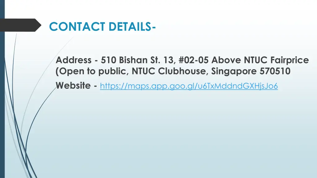 contact details