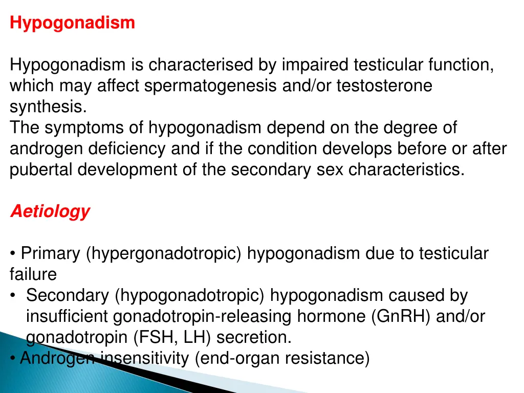 hypogonadism