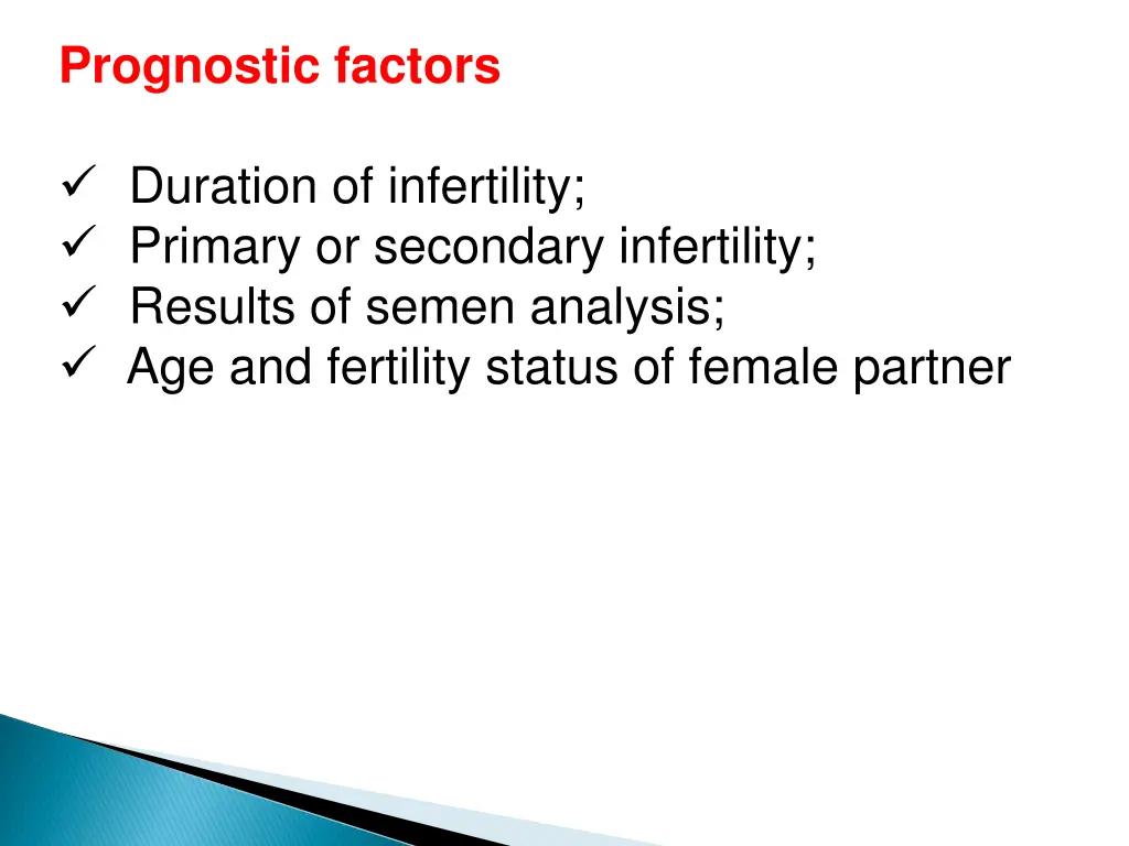 prognostic factors