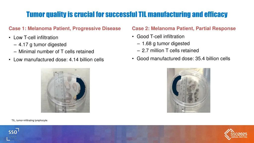 tumor quality is crucial for successful