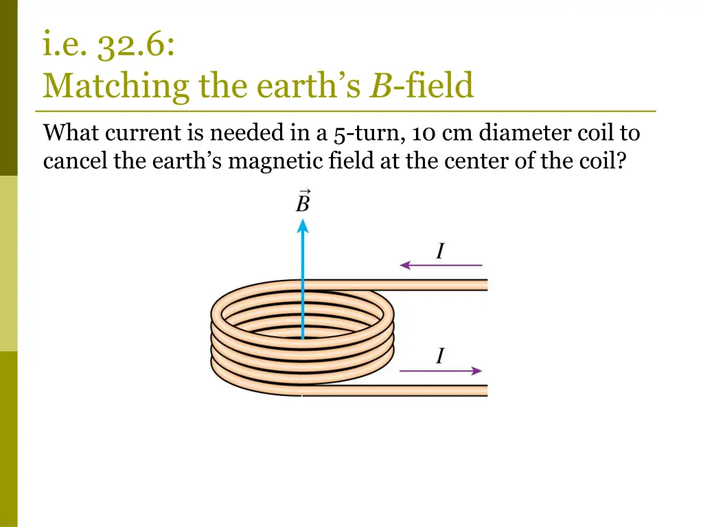 i e 32 6 matching the earth s b field