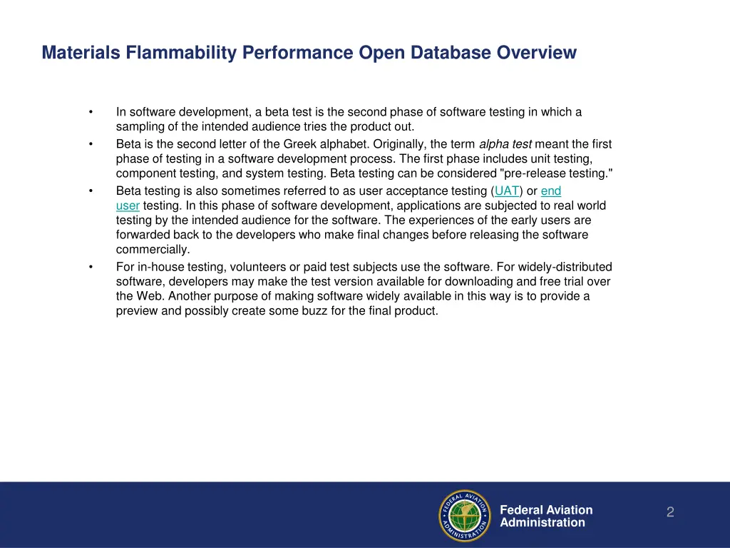 materials flammability performance open database