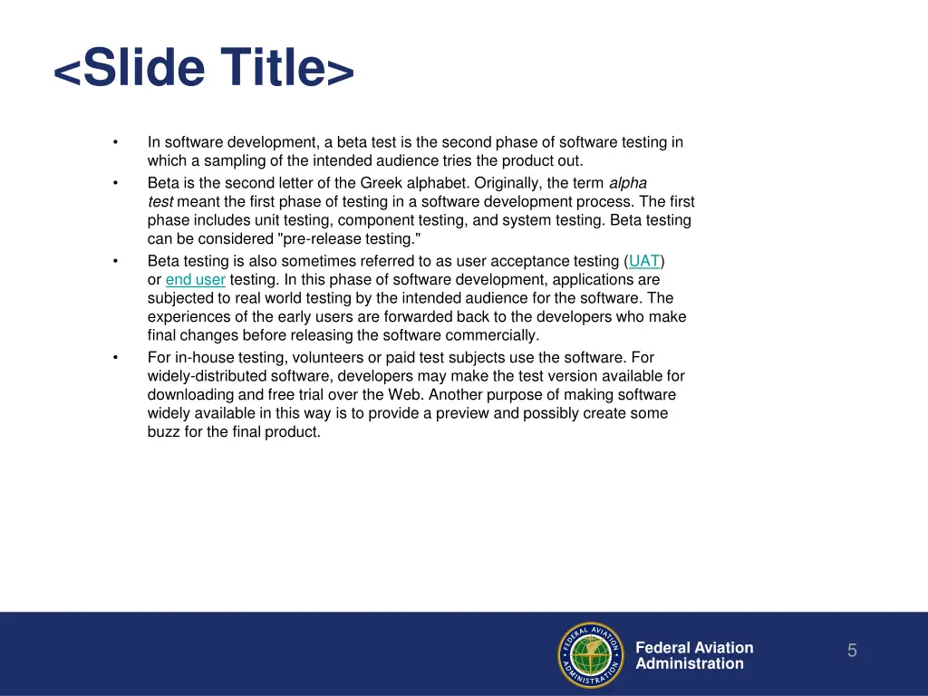 slide title