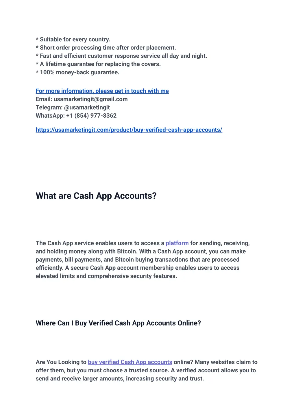 suitable for every country short order processing