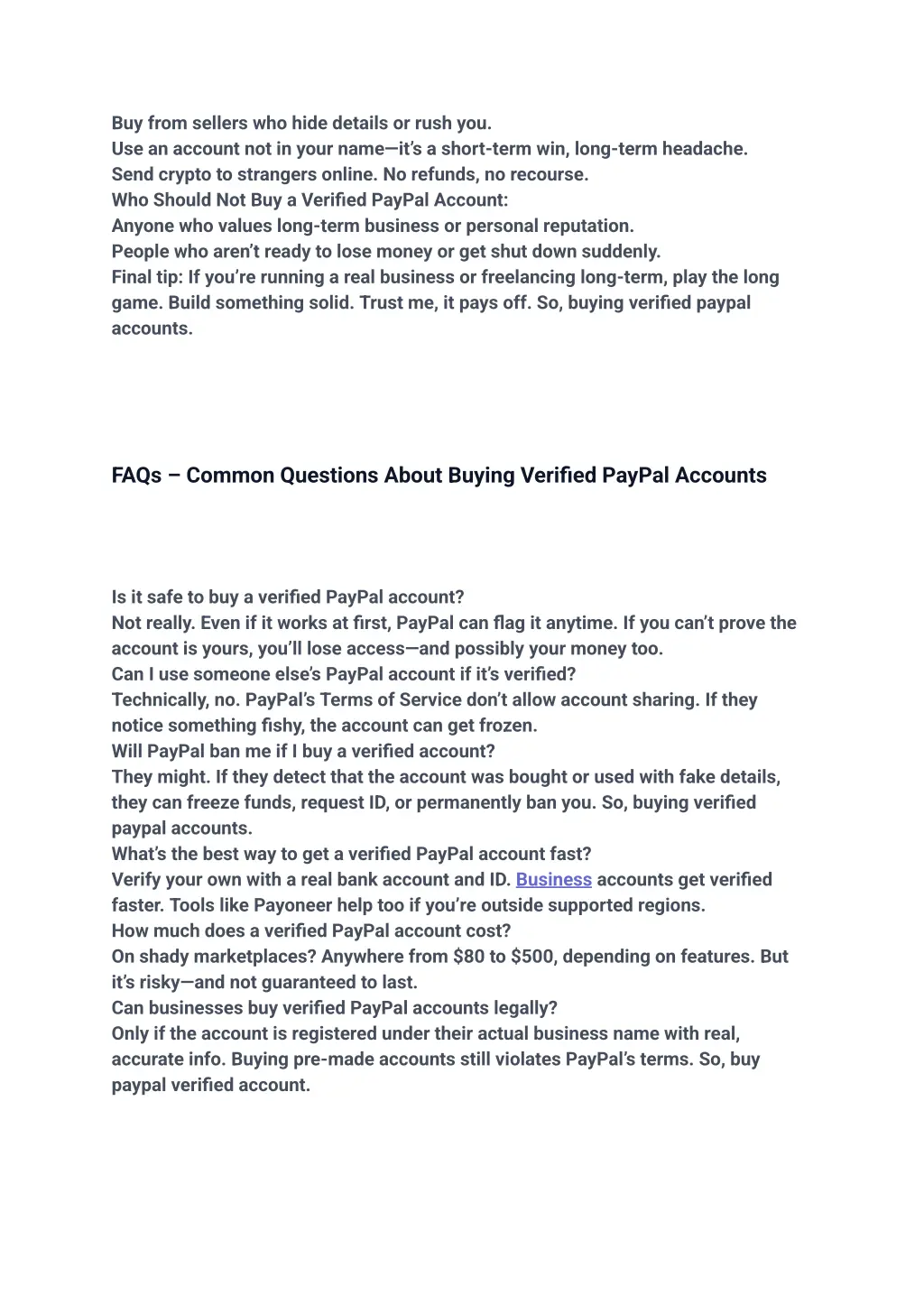 buy from sellers who hide details or rush