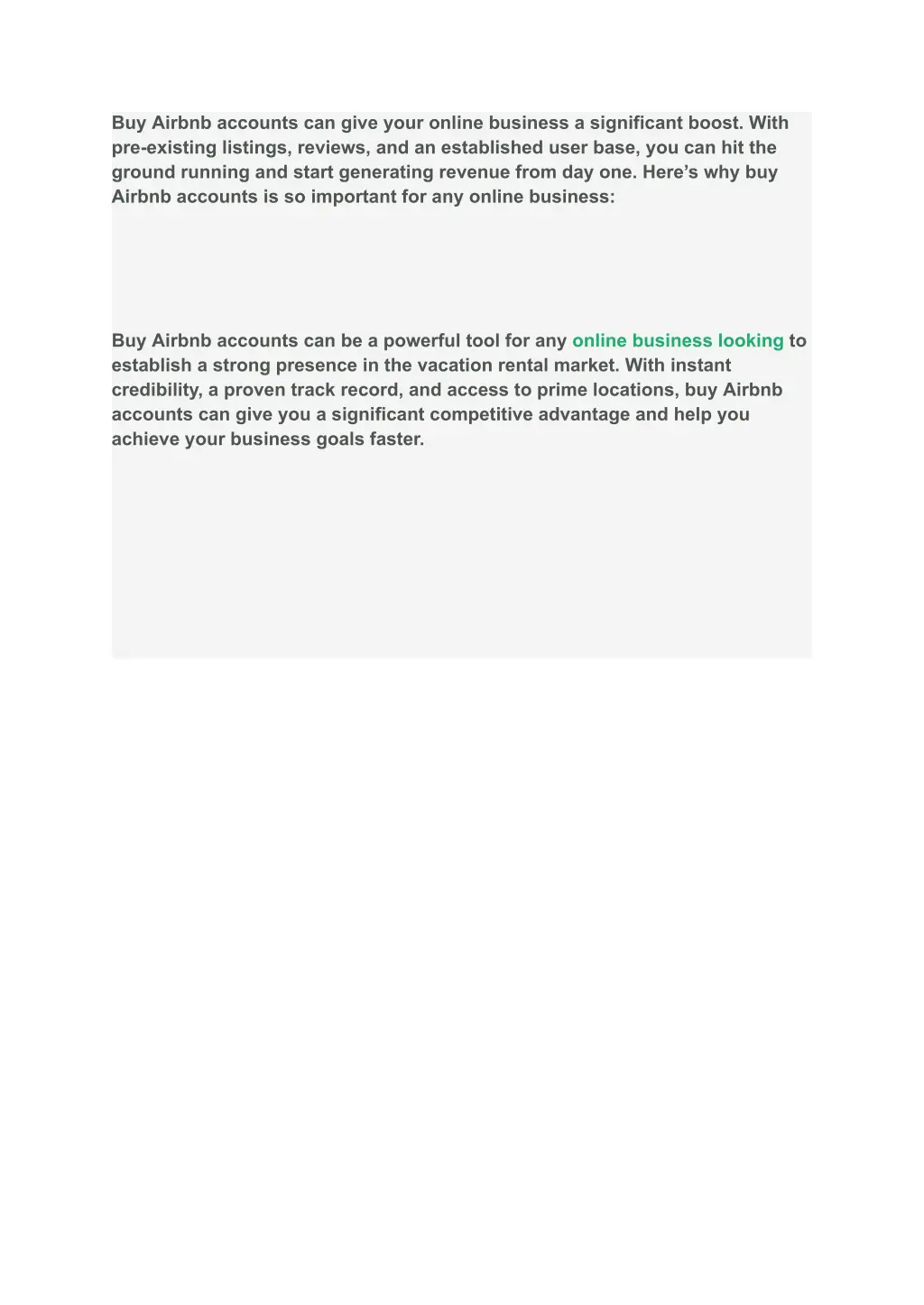 buy airbnb accounts can give your online business