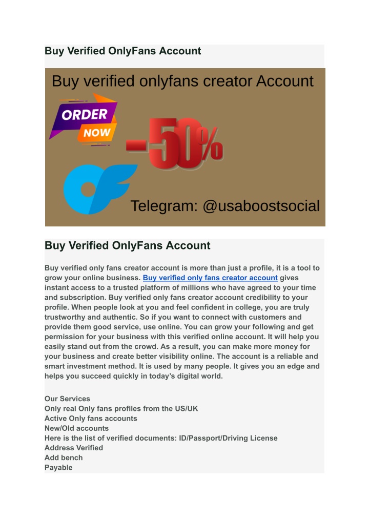 buy verified onlyfans account