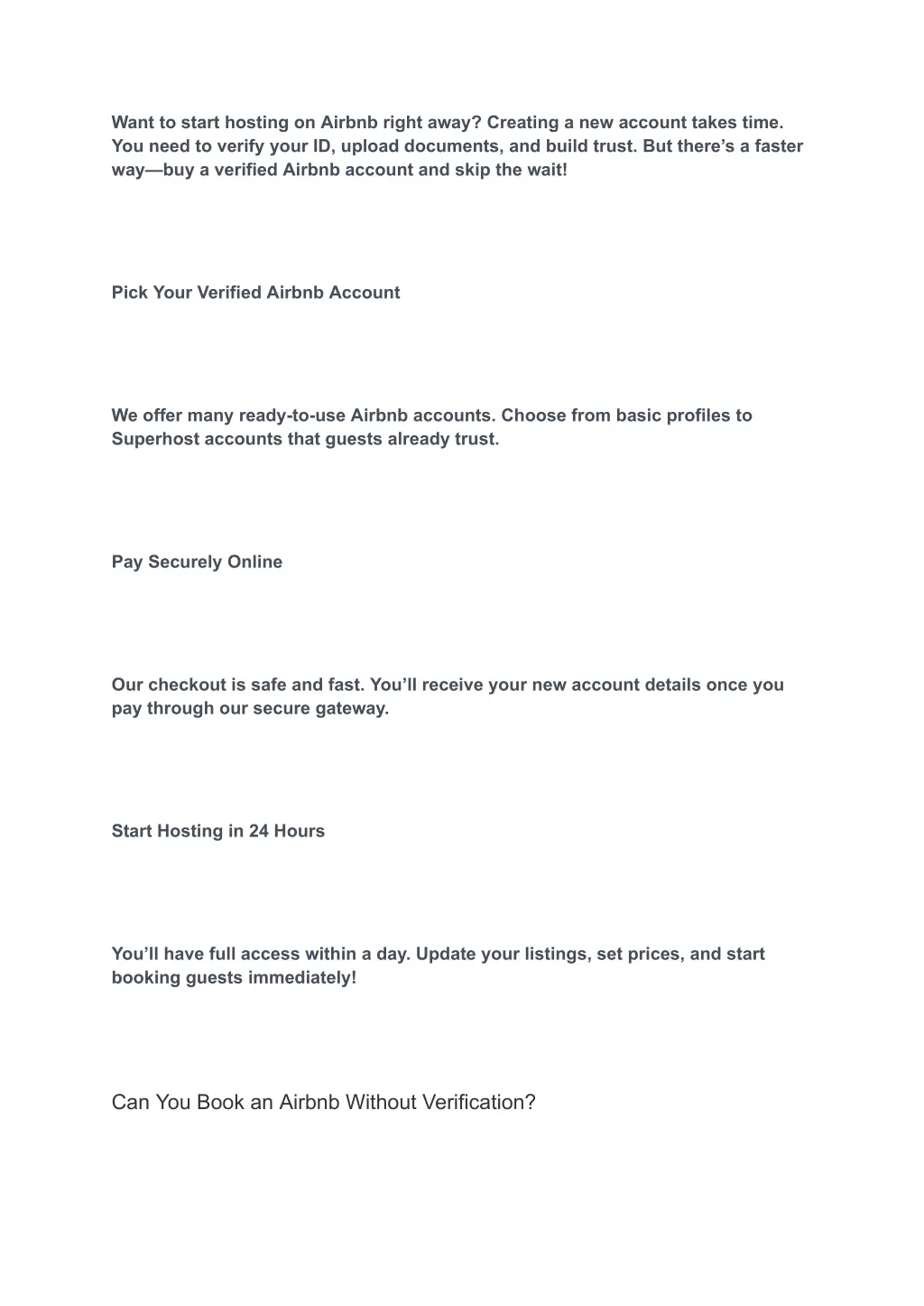 want to start hosting on airbnb right away