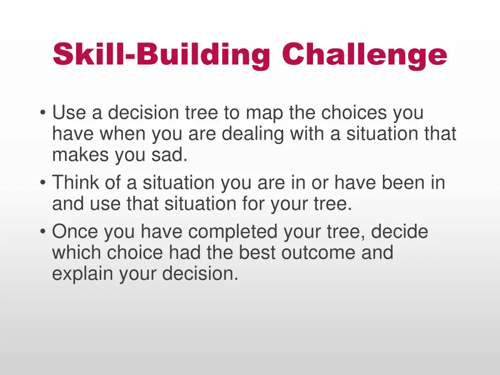 skill building challenge