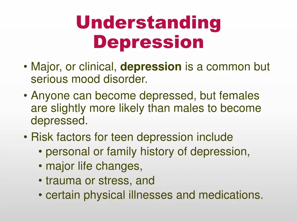understanding depression