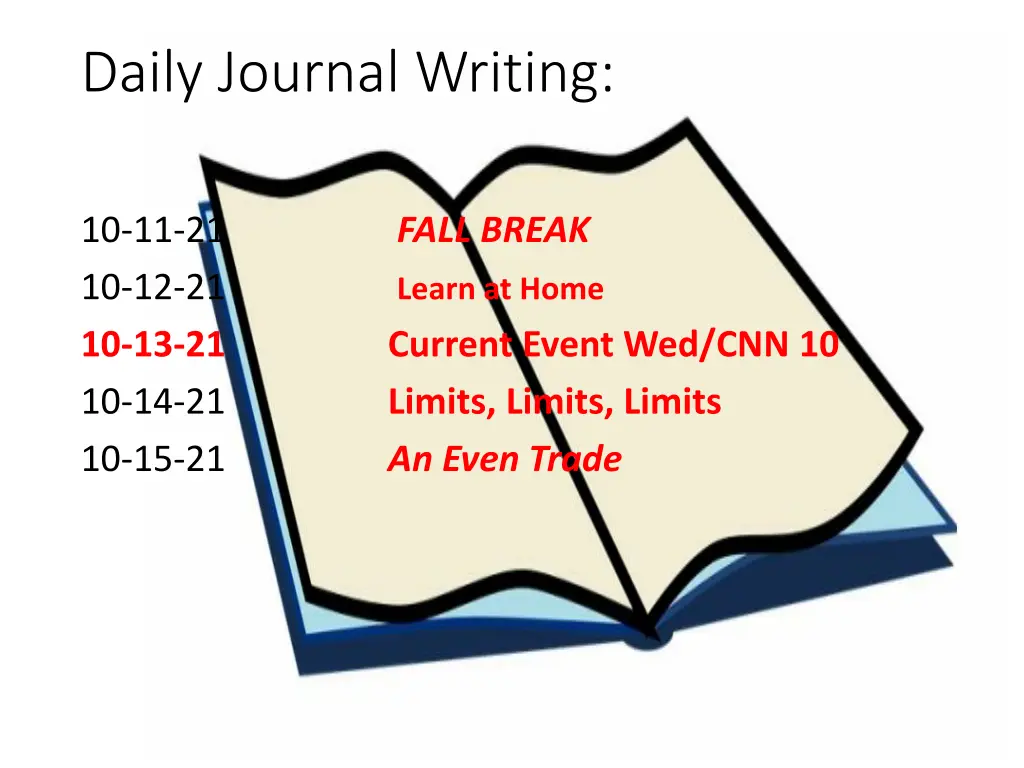 daily journal writing