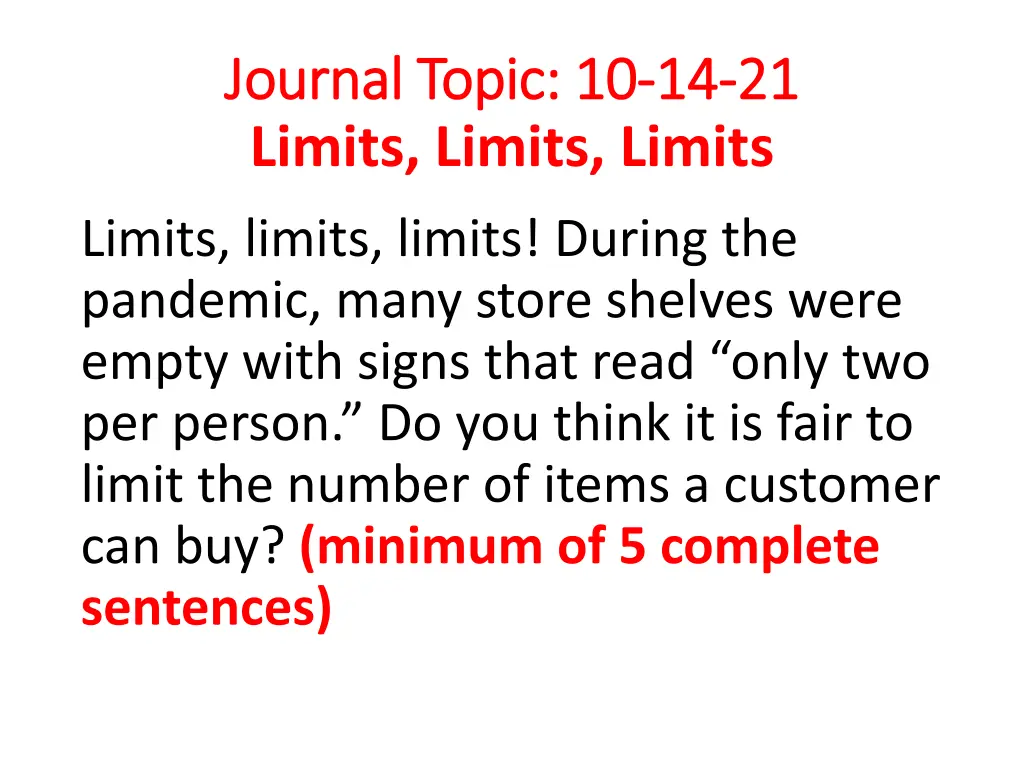 journal topic 10 journal topic 10 14 limits