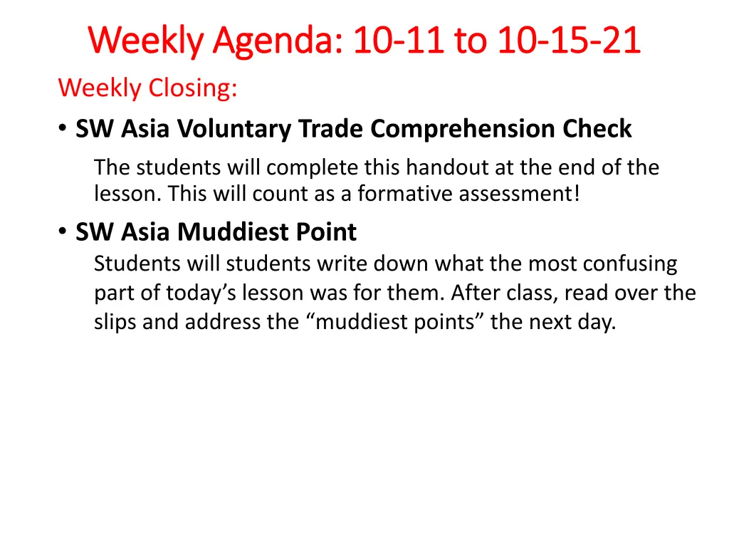 weekly agenda 10 weekly agenda 10 11 to 10 weekly 1
