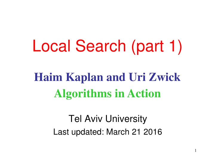local search part 1