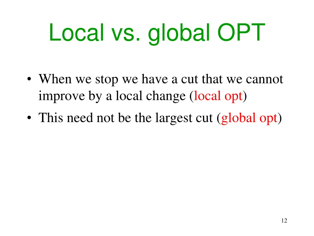local vs global opt