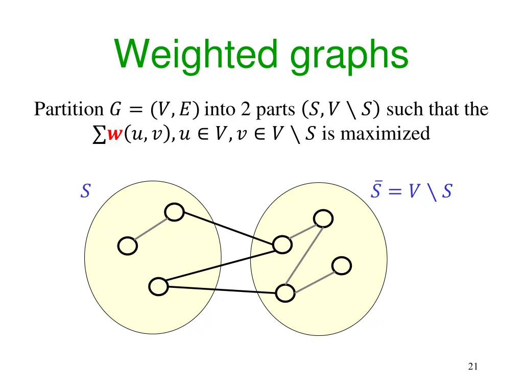 weighted graphs