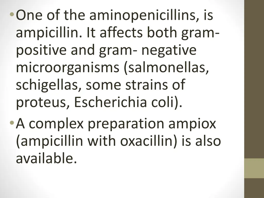 one of the aminopenicillins is ampicillin