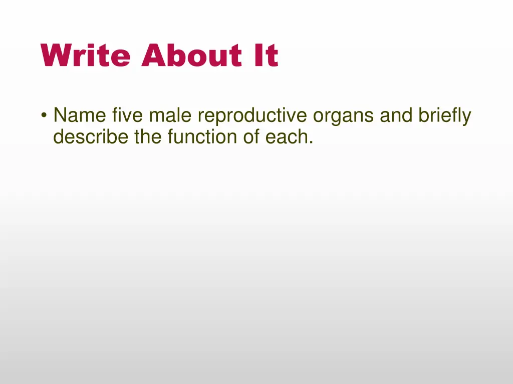write about it