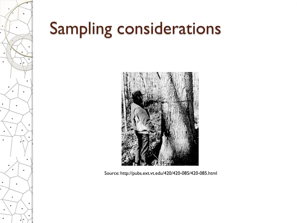 sampling considerations