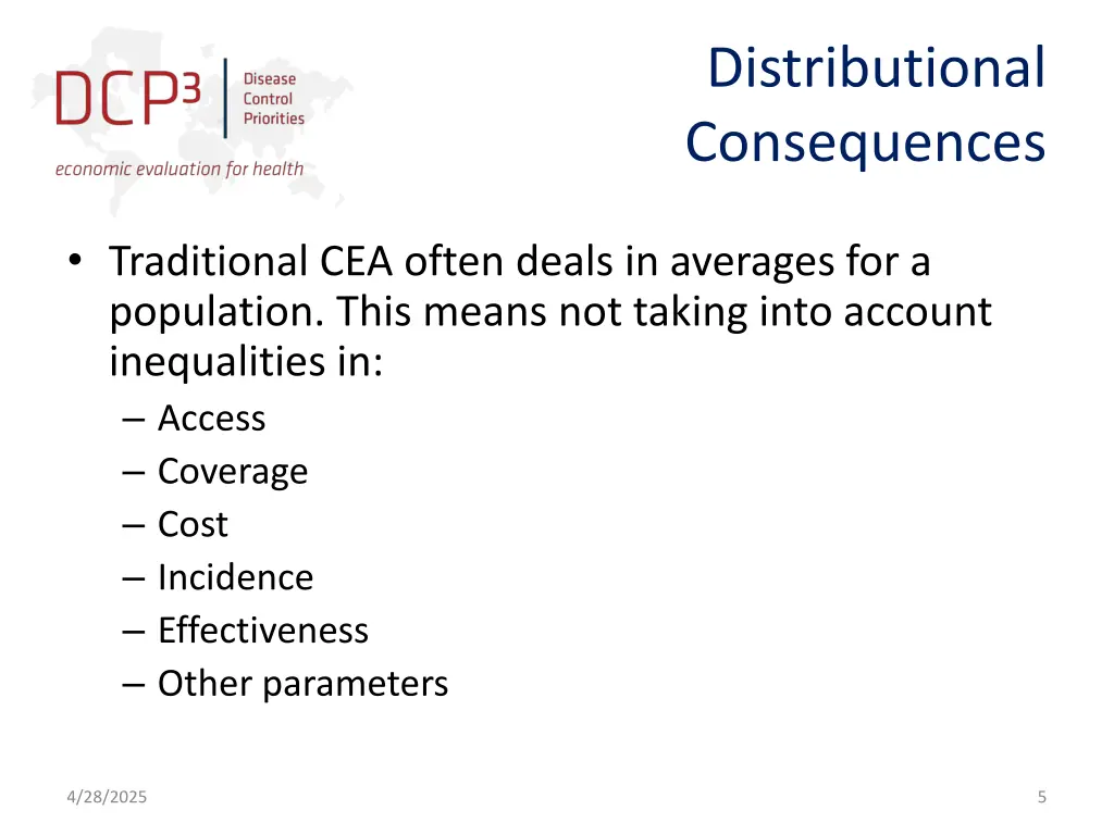distributional consequences