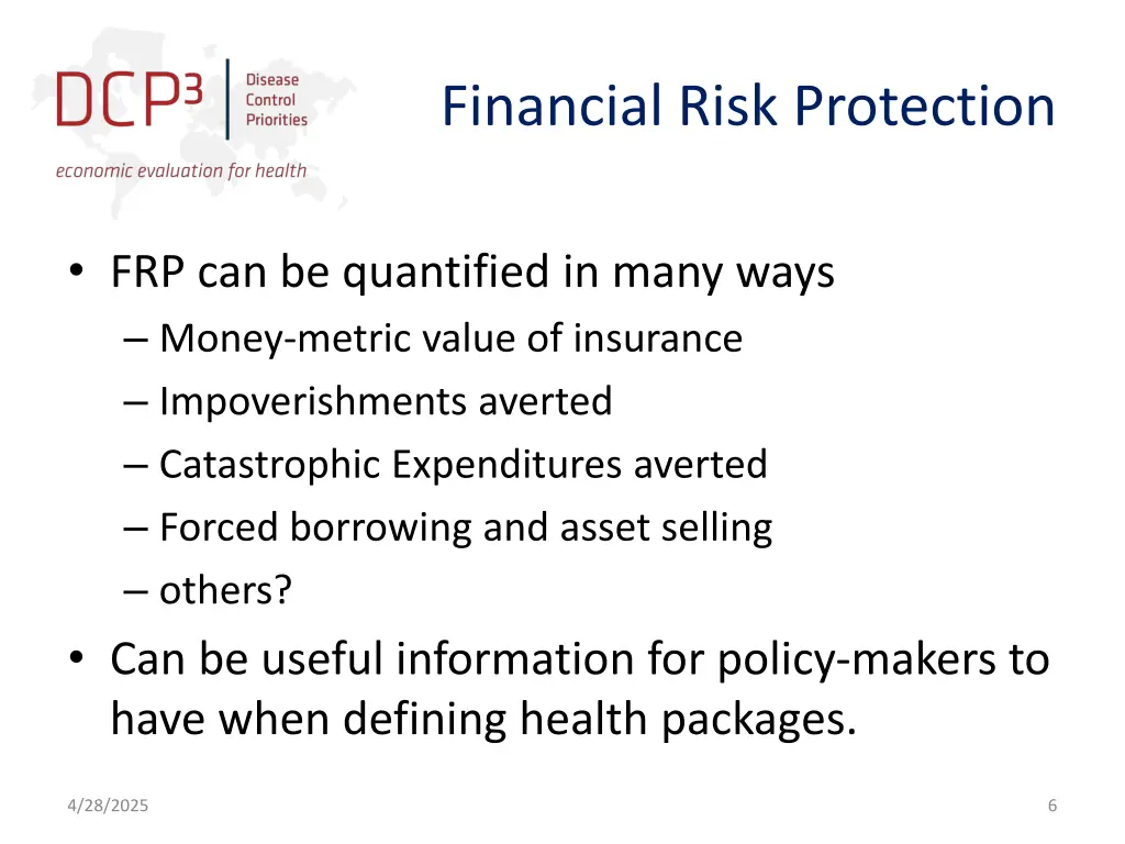 financial risk protection