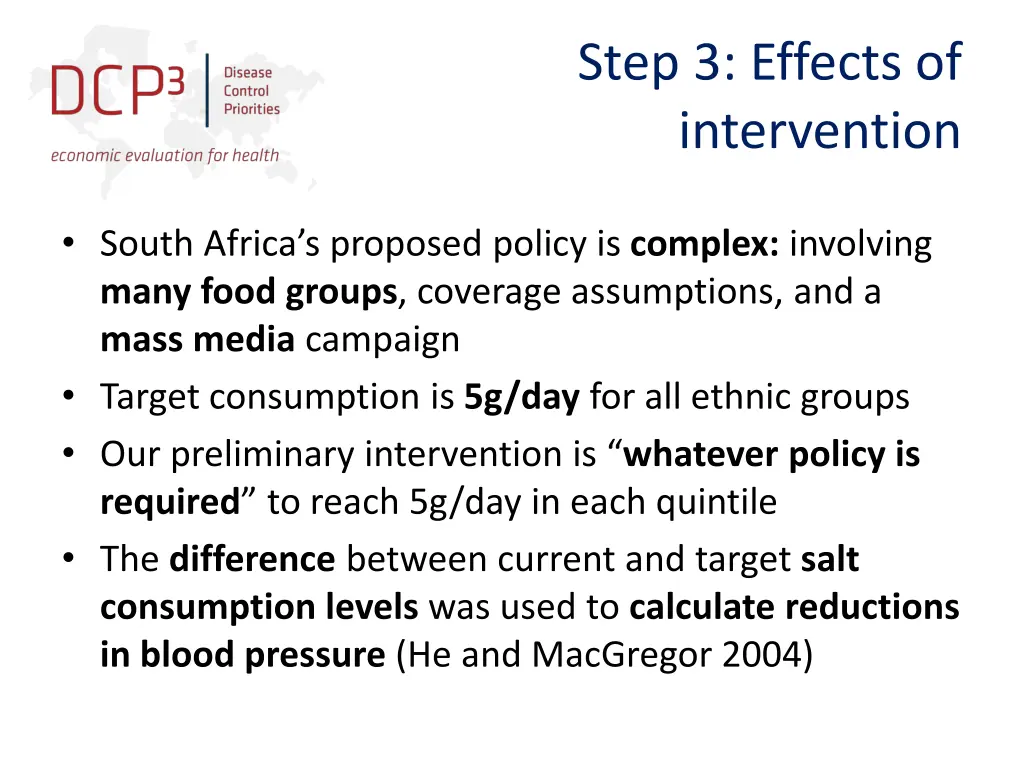 step 3 effects of intervention