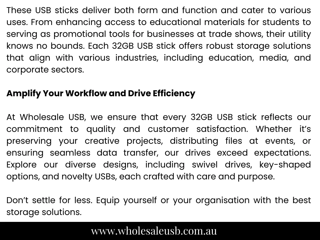 these usb sticks deliver both form and function