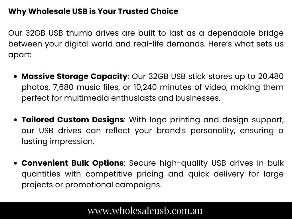 why wholesale usb is your trusted choice