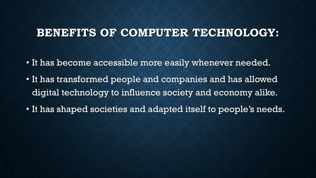 benefits of computer technology