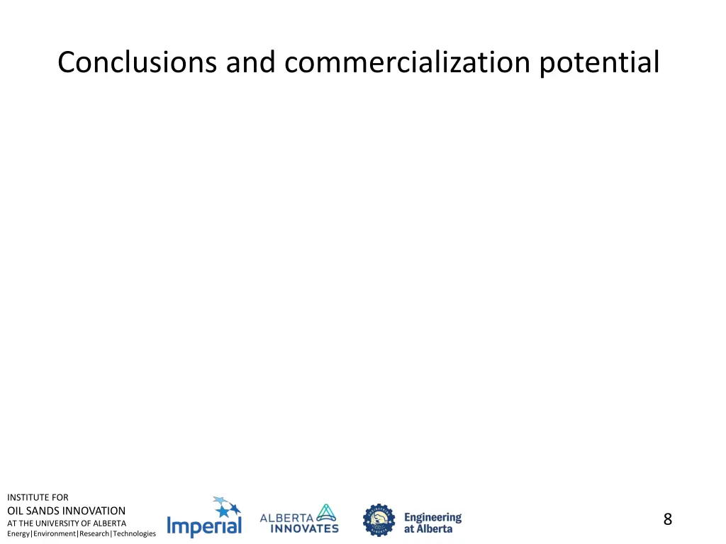conclusions and commercialization potential