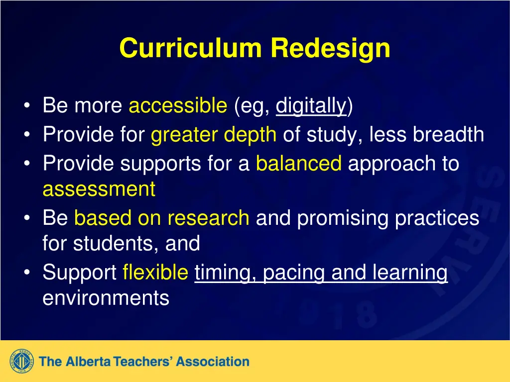 curriculum redesign 1