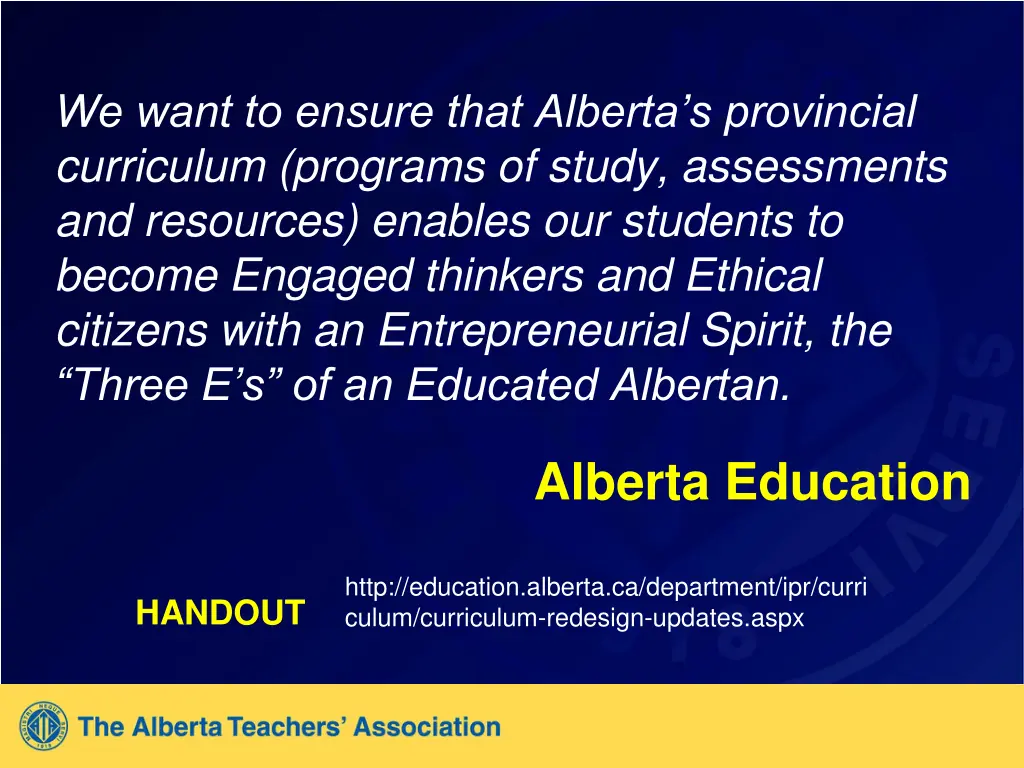 we want to ensure that alberta s provincial