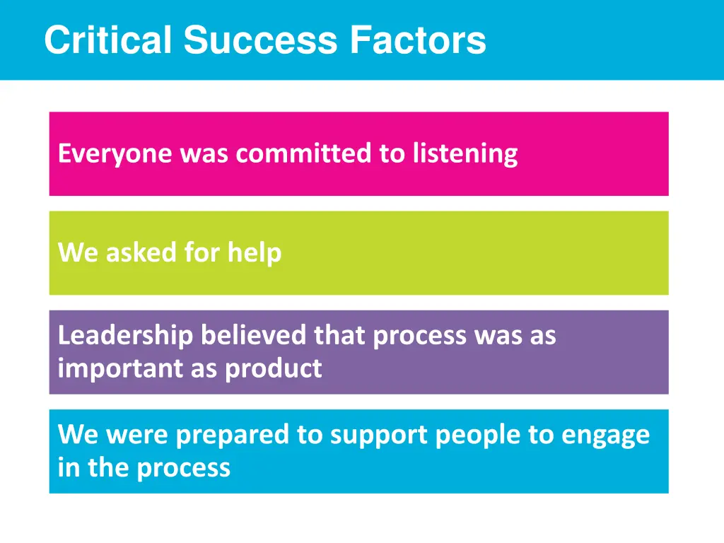 critical success factors