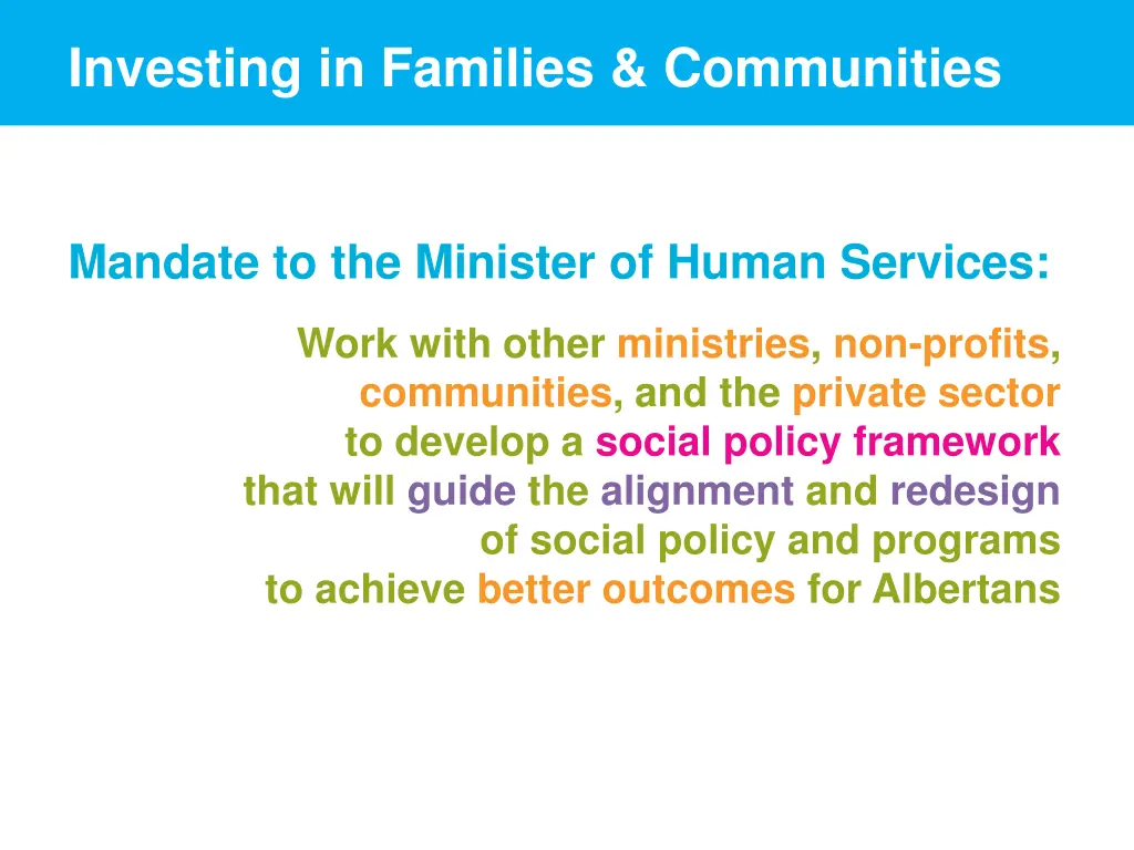 investing in families communities