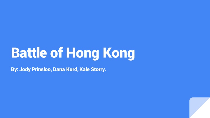 battle of hong kong