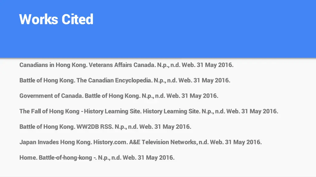 works cited