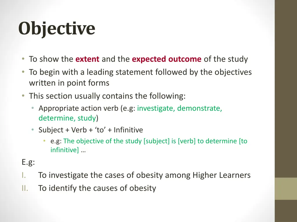 objective