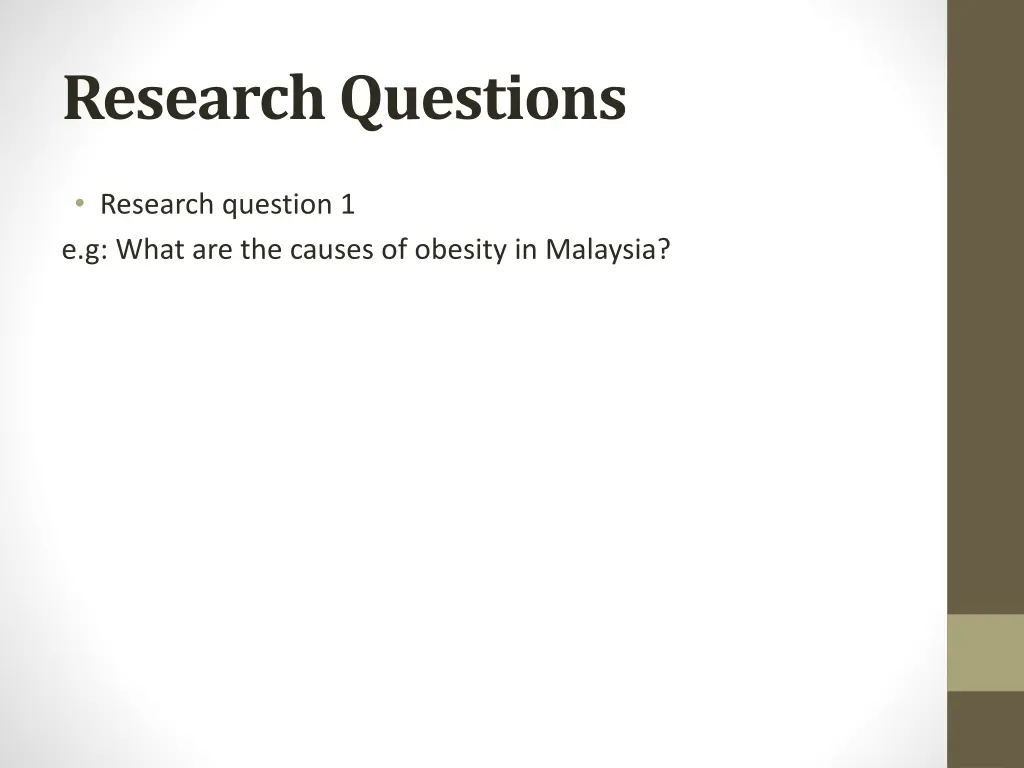 research questions