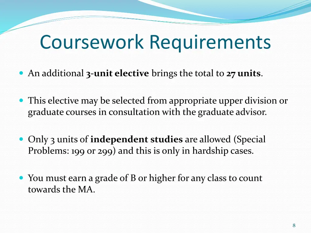 coursework requirements 1