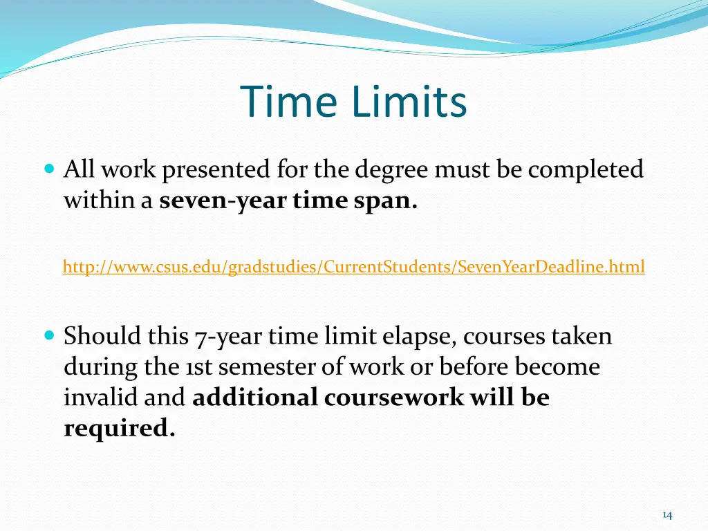 time limits