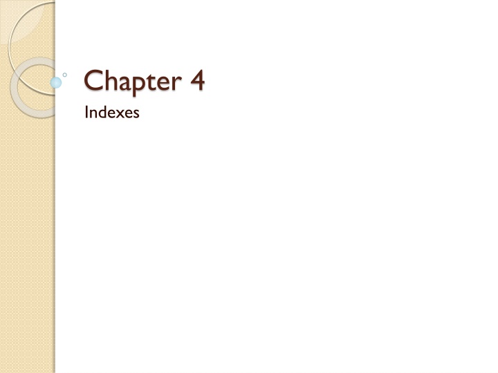 chapter 4 indexes