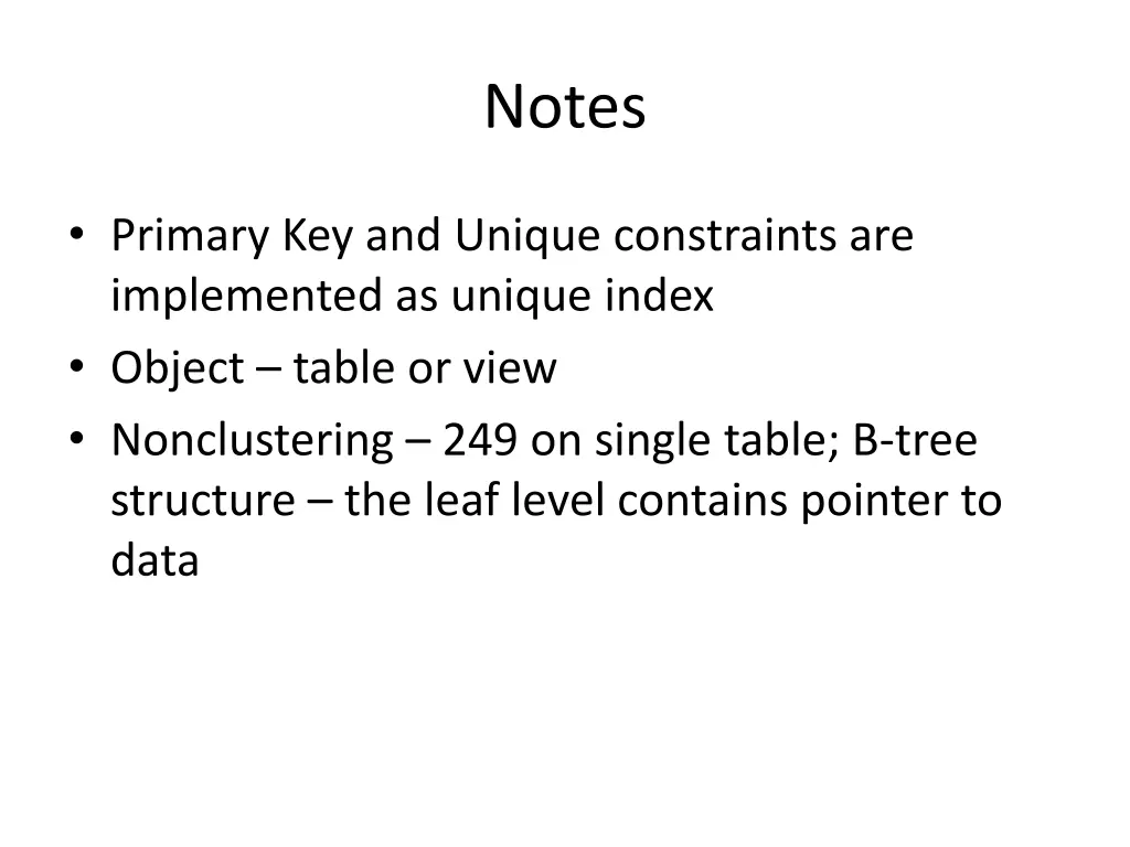 notes