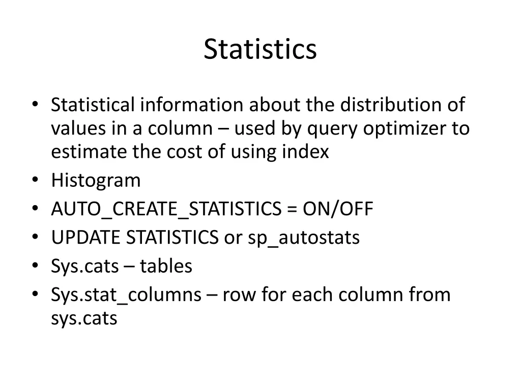 statistics