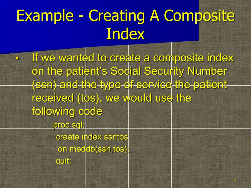 example creating a composite index