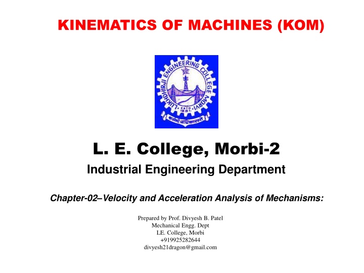 kinematics of machines kom