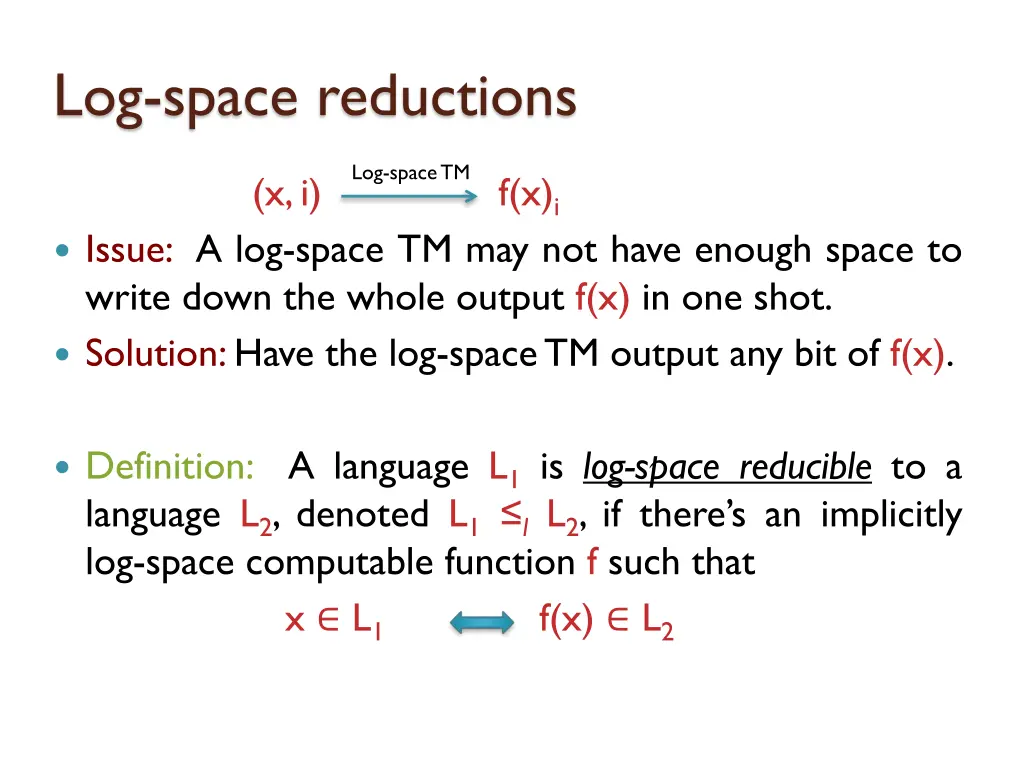 log space reductions 3