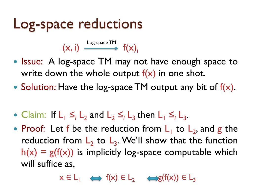 log space reductions 4