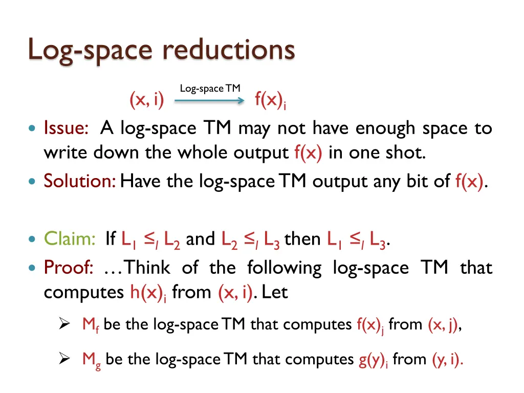 log space reductions 5