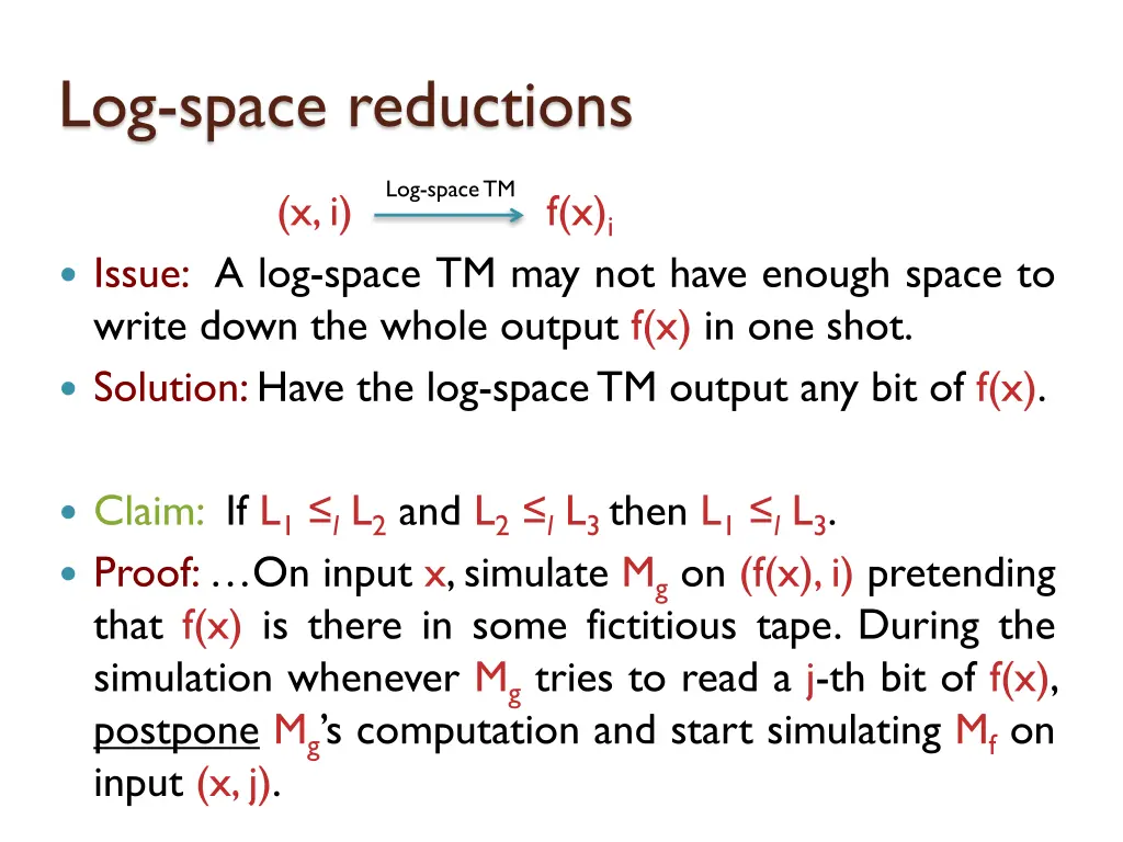 log space reductions 6