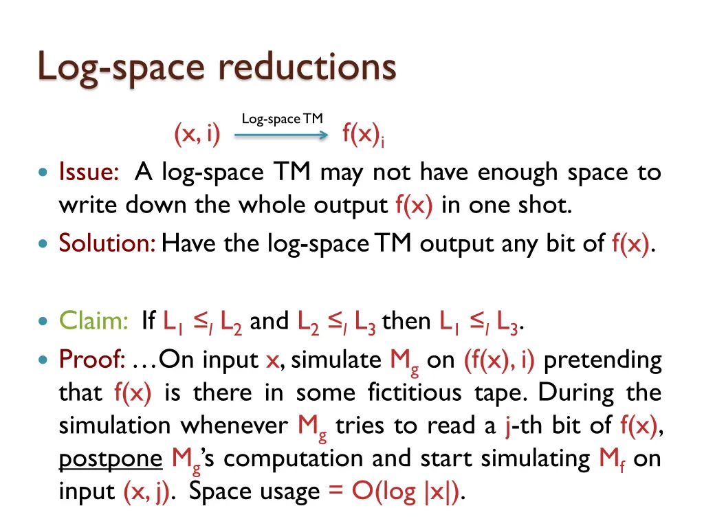 log space reductions 8